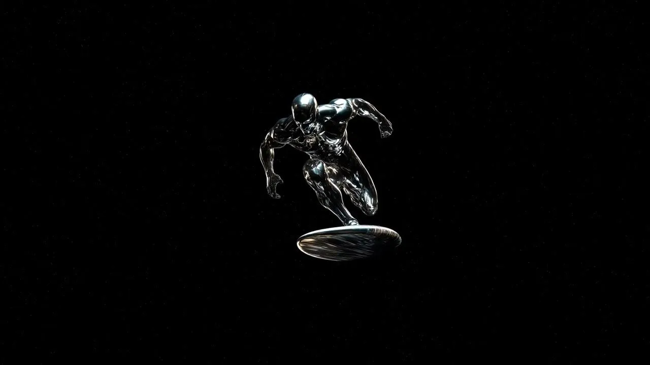4K OLED Chrome Surfer Live Wallpaper Hour Pure Black Sci Fi Background