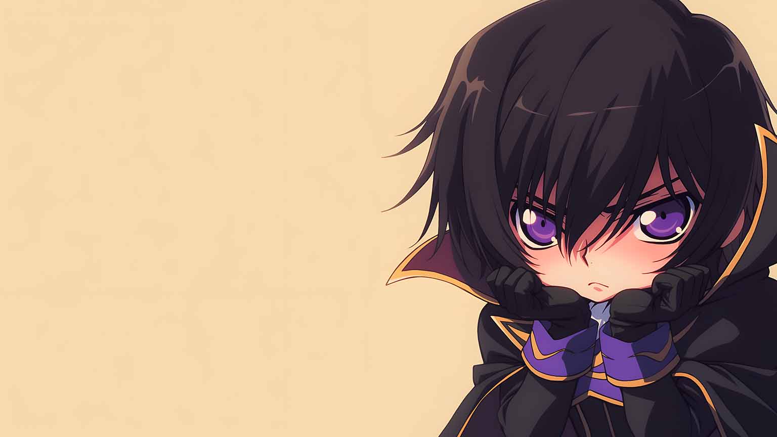 Free Lelouch Chibi Anime Boy Cute 4K Desktop Wallpaper