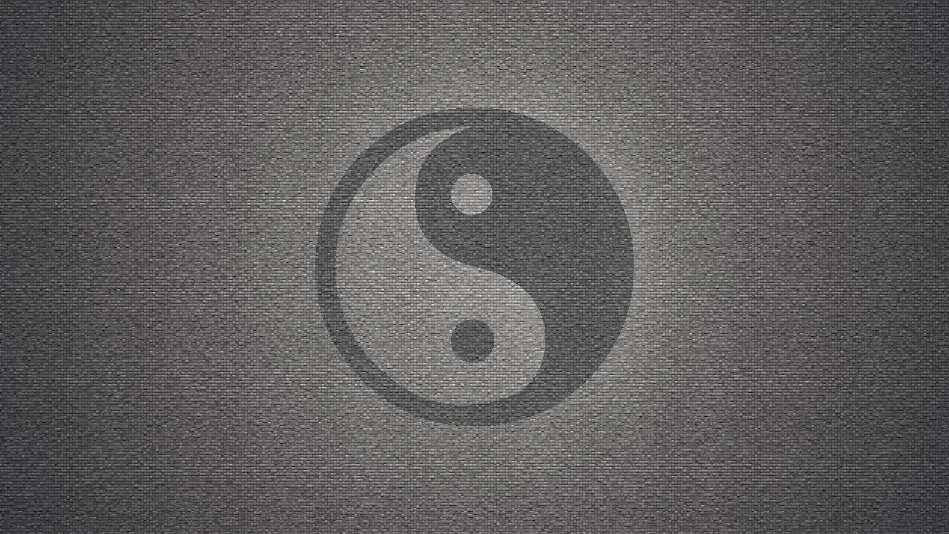 Yin Yang Symbol Grayscale Wallpaper HD / Desktop and Mobile Background