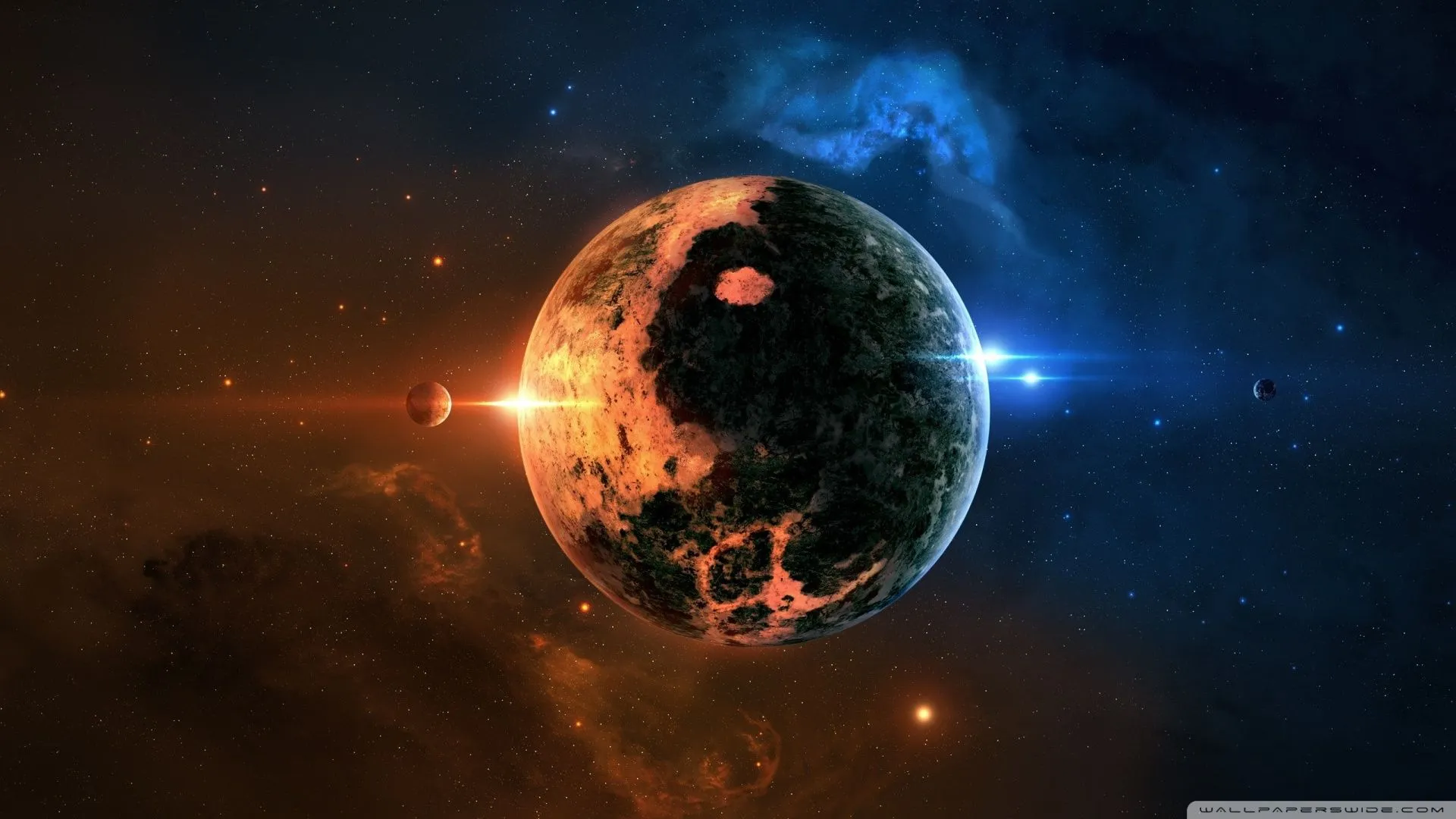 Yin Yang Planet 4K UHD Wallpaper for UltraHD Desktop and TV, Dual Monitor, Smartphone and Tablet Devices