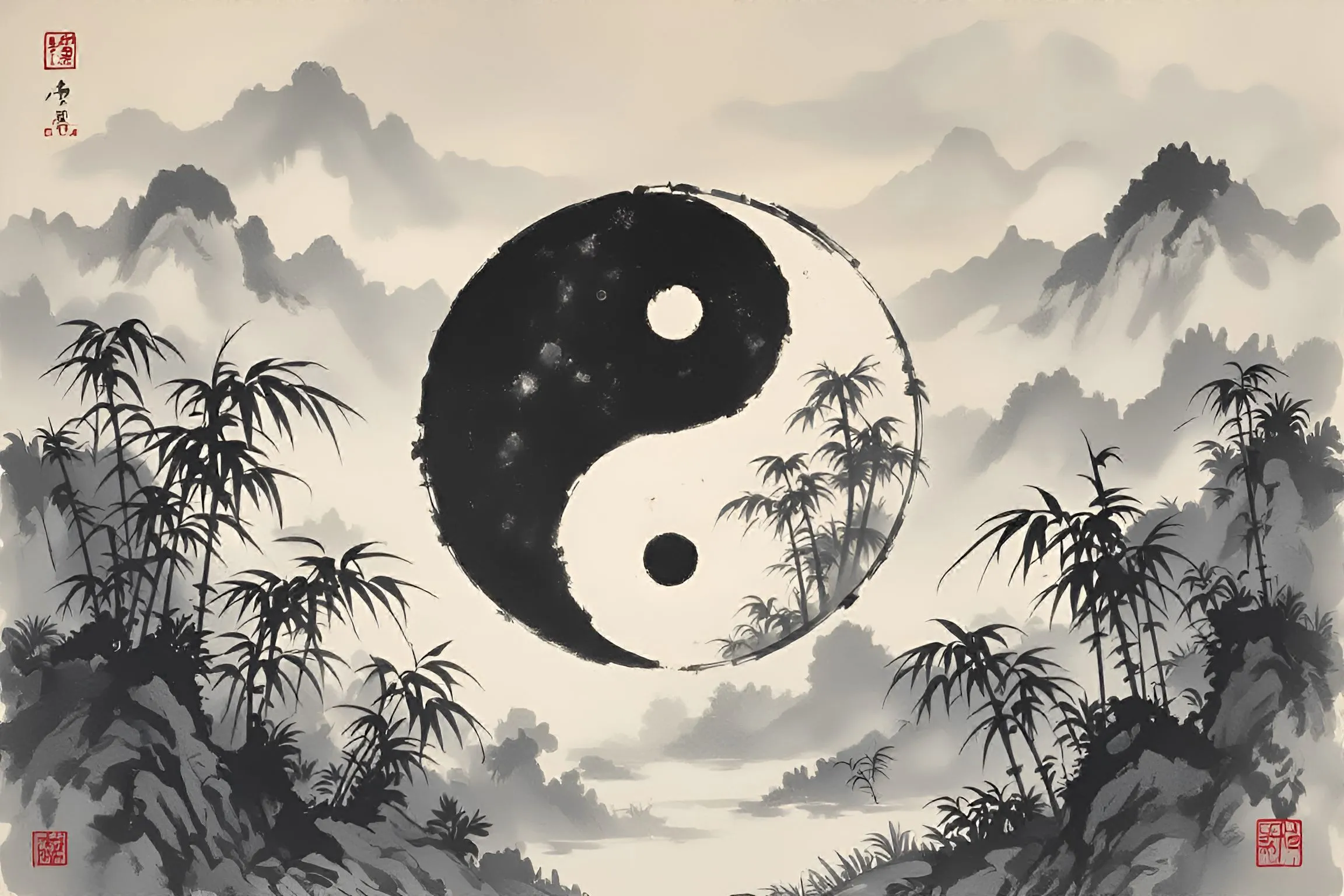 Yin Yang Laptop Wallpaper