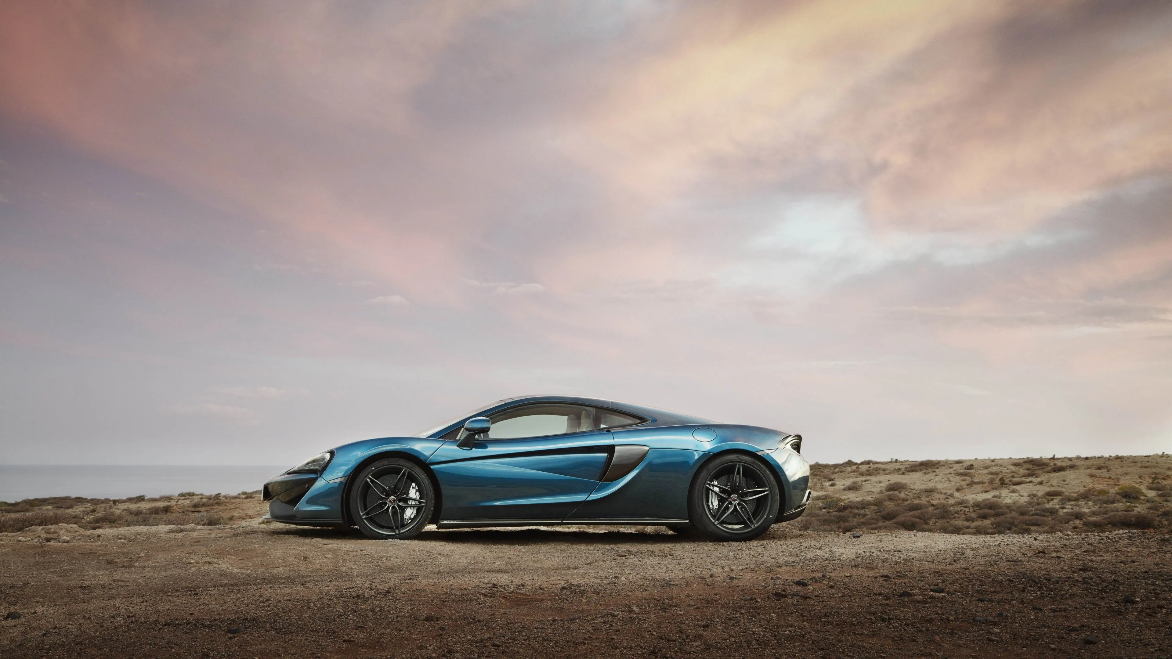 car, Sports Car, Super Car, Nature, Landscape, McLaren, McLaren 570GT, Clouds, Field, Horizon, Vehicle Wallpaper HD / Desktop and Mobile Background