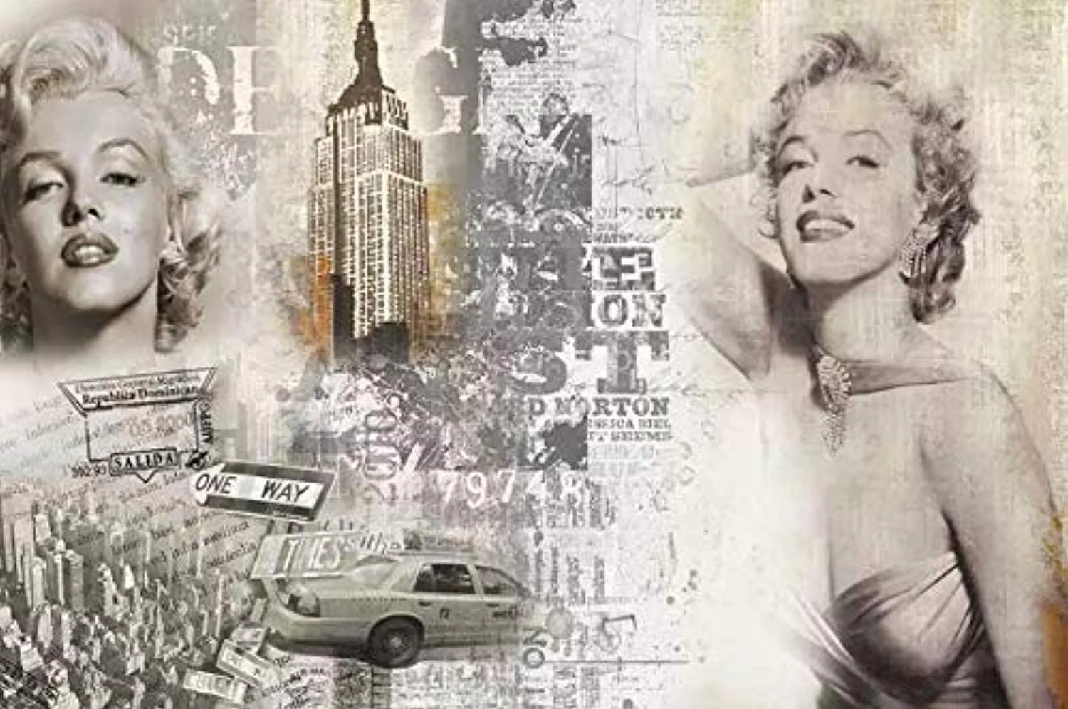 Marilyn Monroe Wallpaper Vintage Artistic Wall Art