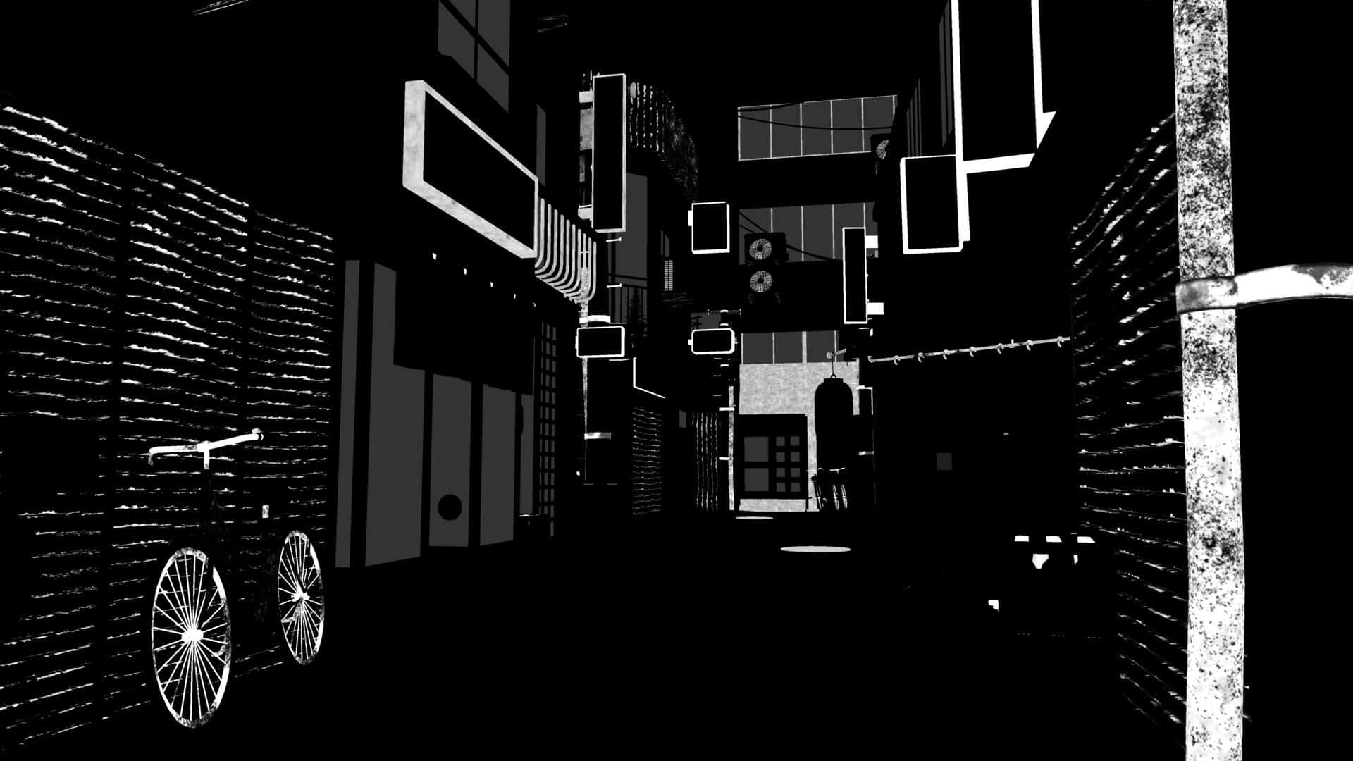 Japanese Aesthetic Black Wallpaper