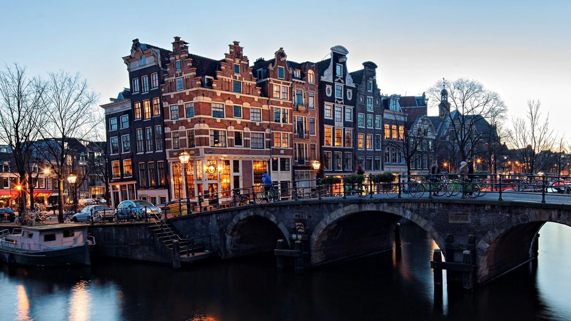 Amsterdam, Bridge, City, River, Building Wallpaper HD / Desktop and Mobile Background