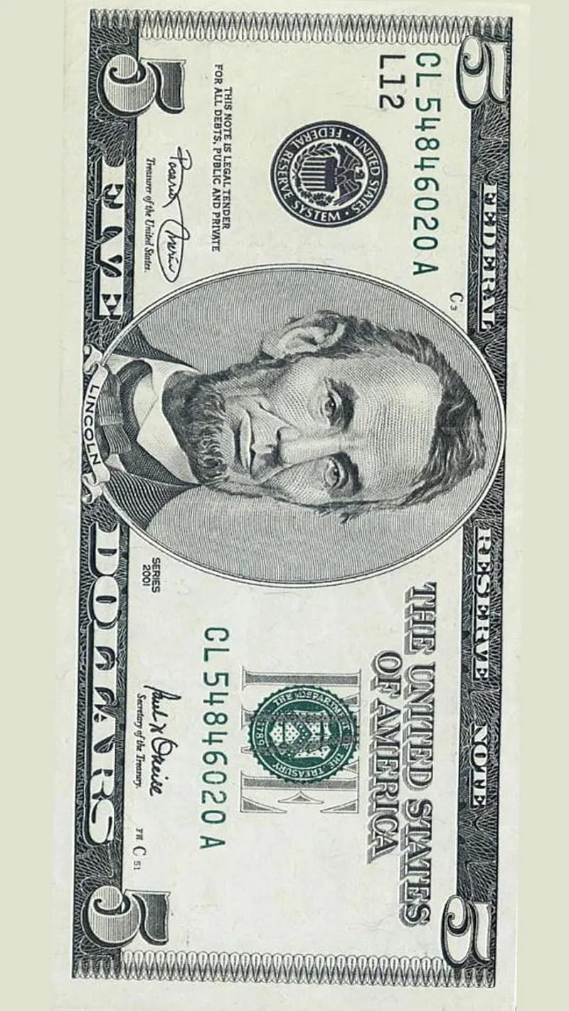 HD five dollars wallpaper