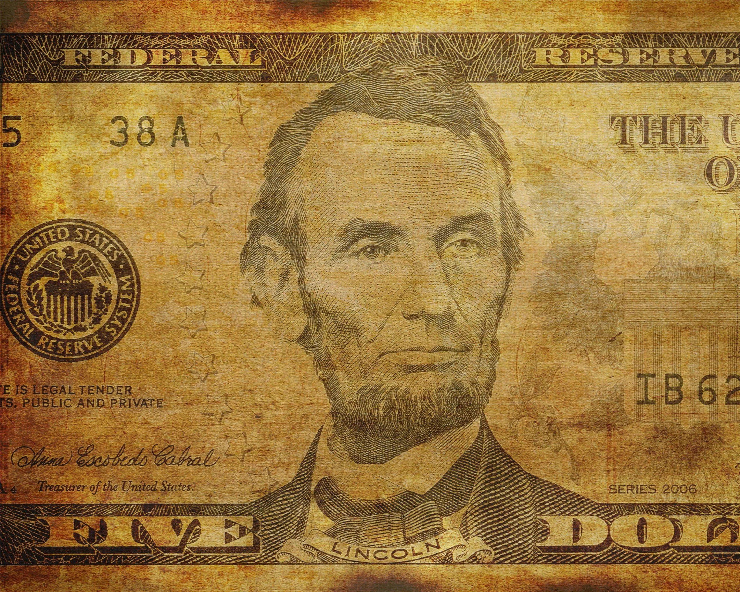 money, Cash, Presidents, Of, The, United, States, Dollar, Bills, Lincoln, 5, Dollars Wallpaper HD / Desktop and Mobile Background