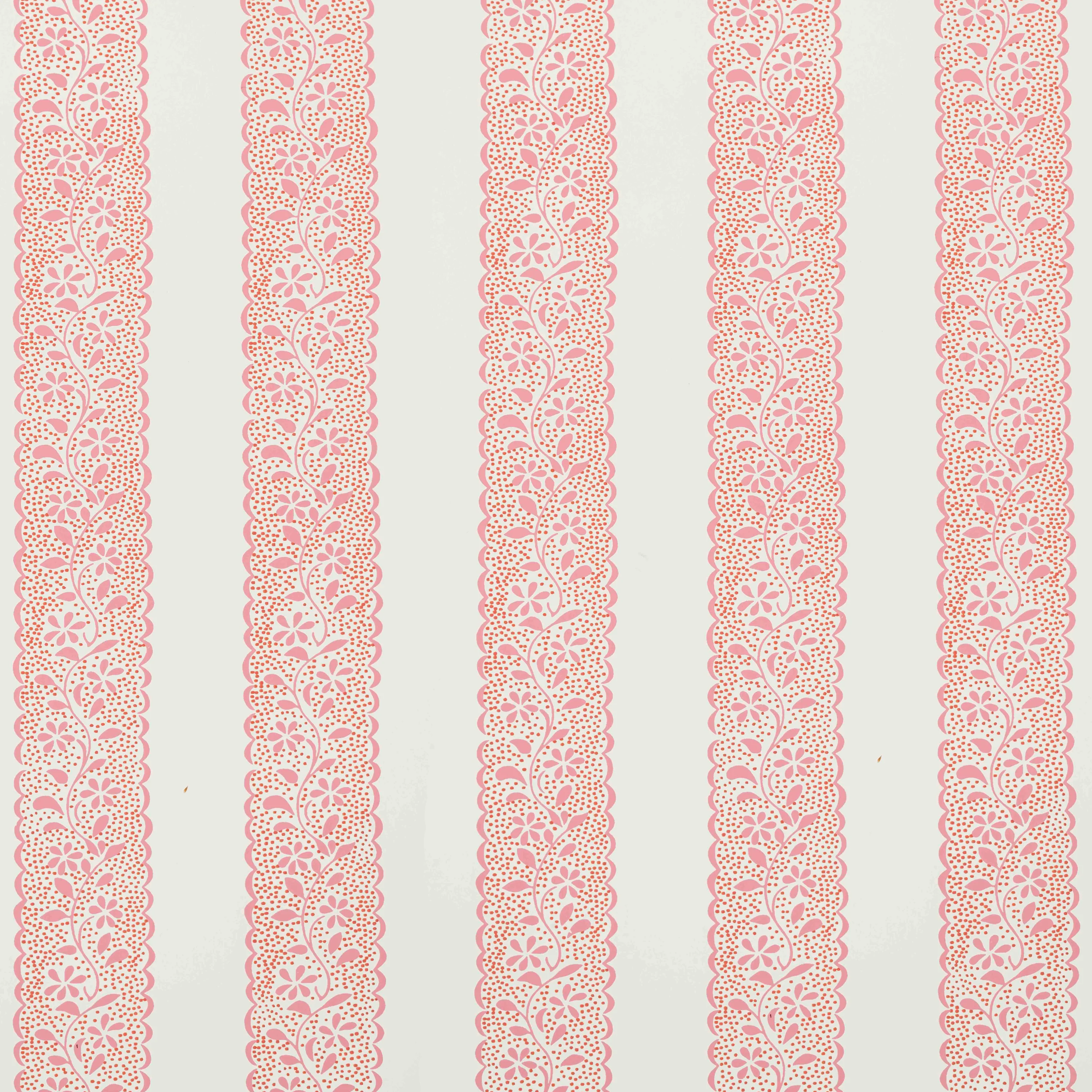 Dolly Stripe Wallpaper Pink