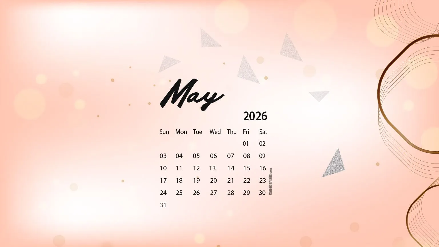 May 2026 Desktop Wallpaper Calendar