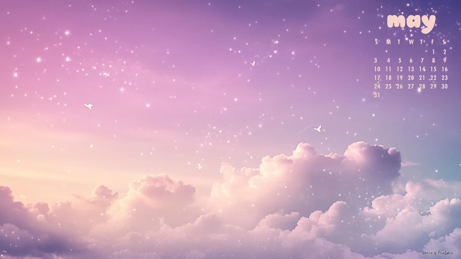 Free May 2026 Calendar Wallpaper