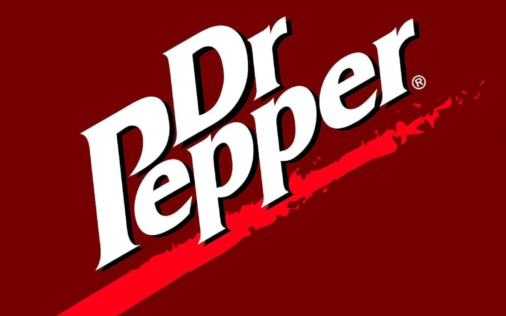 Download Dr Pepper Logo On A Red Background Wallpaper