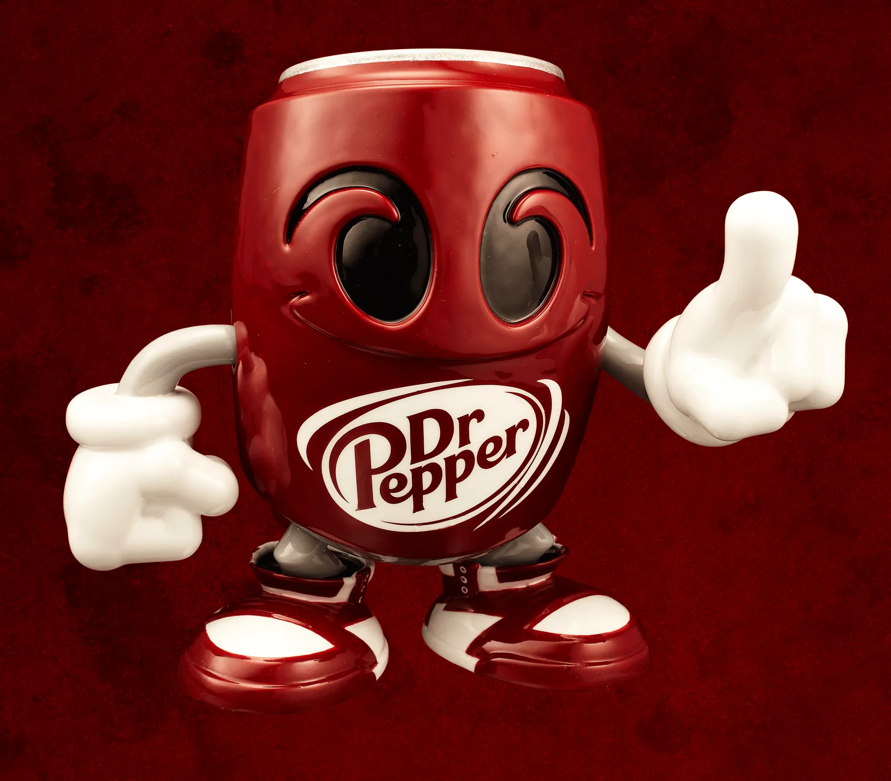 Dr Pepper Can Man' The Final Hand Painted Resin Piece. Image - Behance