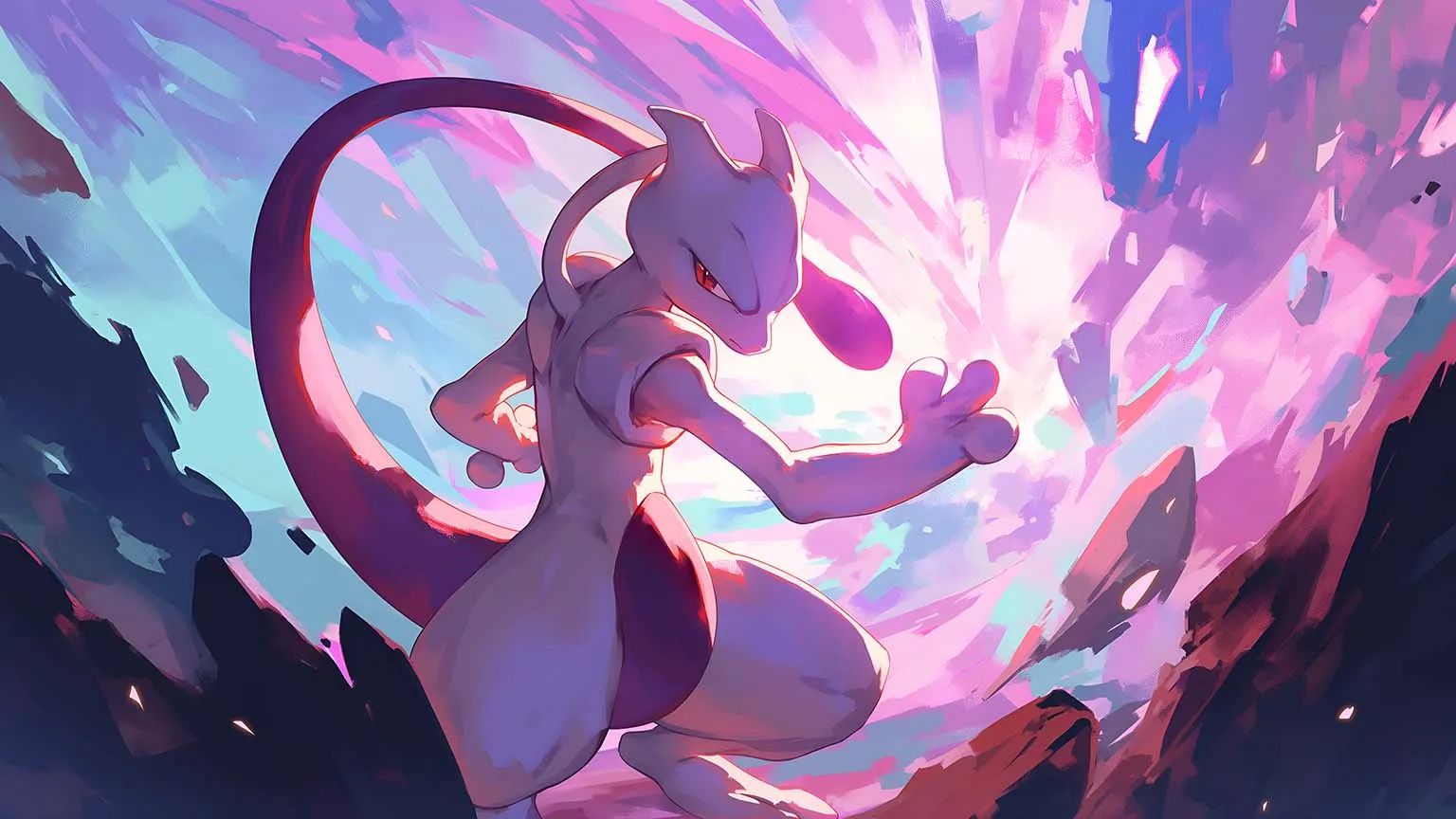 Cool Pokémon Mewtwo Desktop Wallpaper in 4K for PC