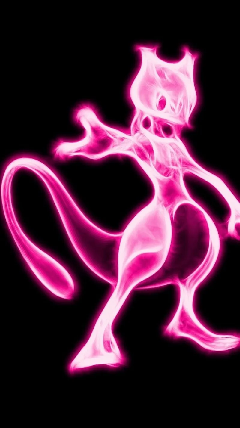 Mewtwo, fire, pokemon, HD phone wallpaper