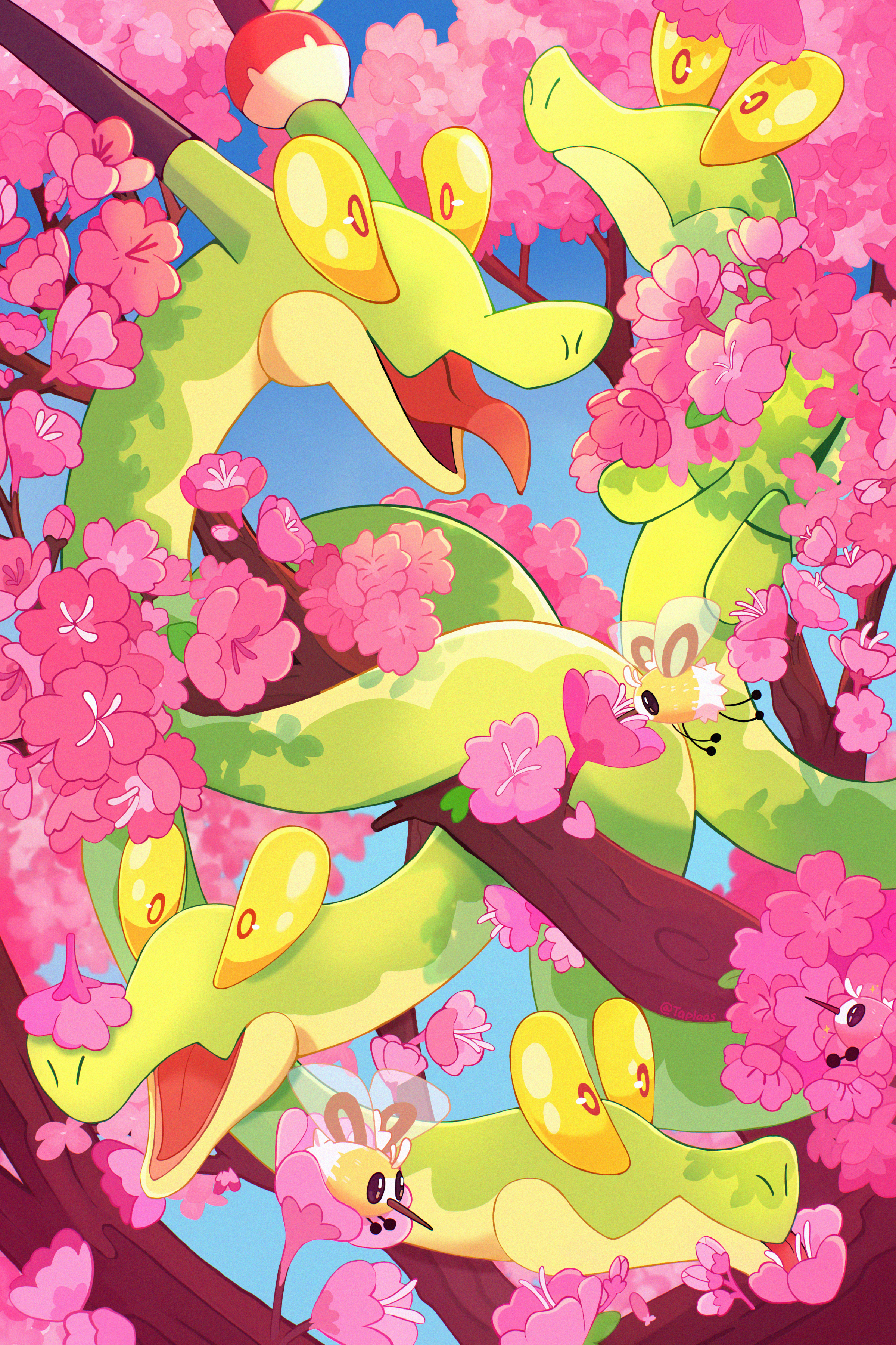 Hydrapple Cherry Blossoms by Taplaos on Newgrounds