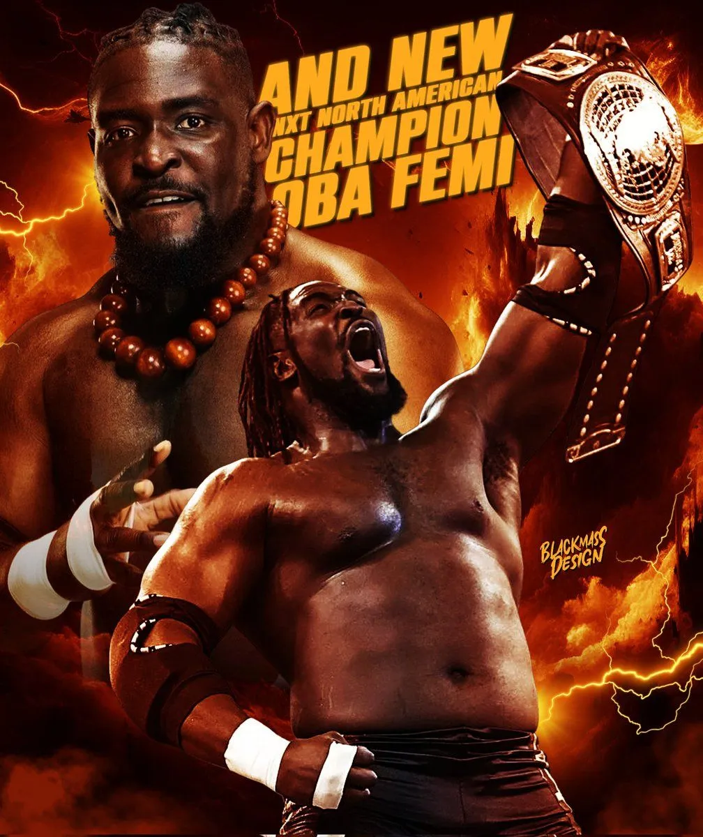 Our New nxt North American champion #ObaFemi ! #WWE #WWENXT #NXT @luchalibreonlin