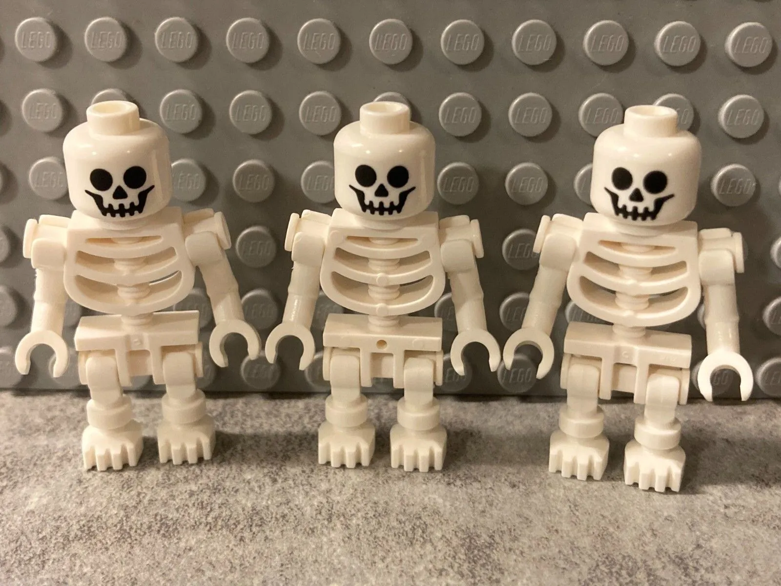 Lot of 3 LEGO Skeleton Minifigures! Free Shipping!