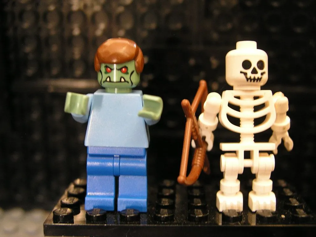 Zombie and Skeleton. This is the zombie and the skeleton fr