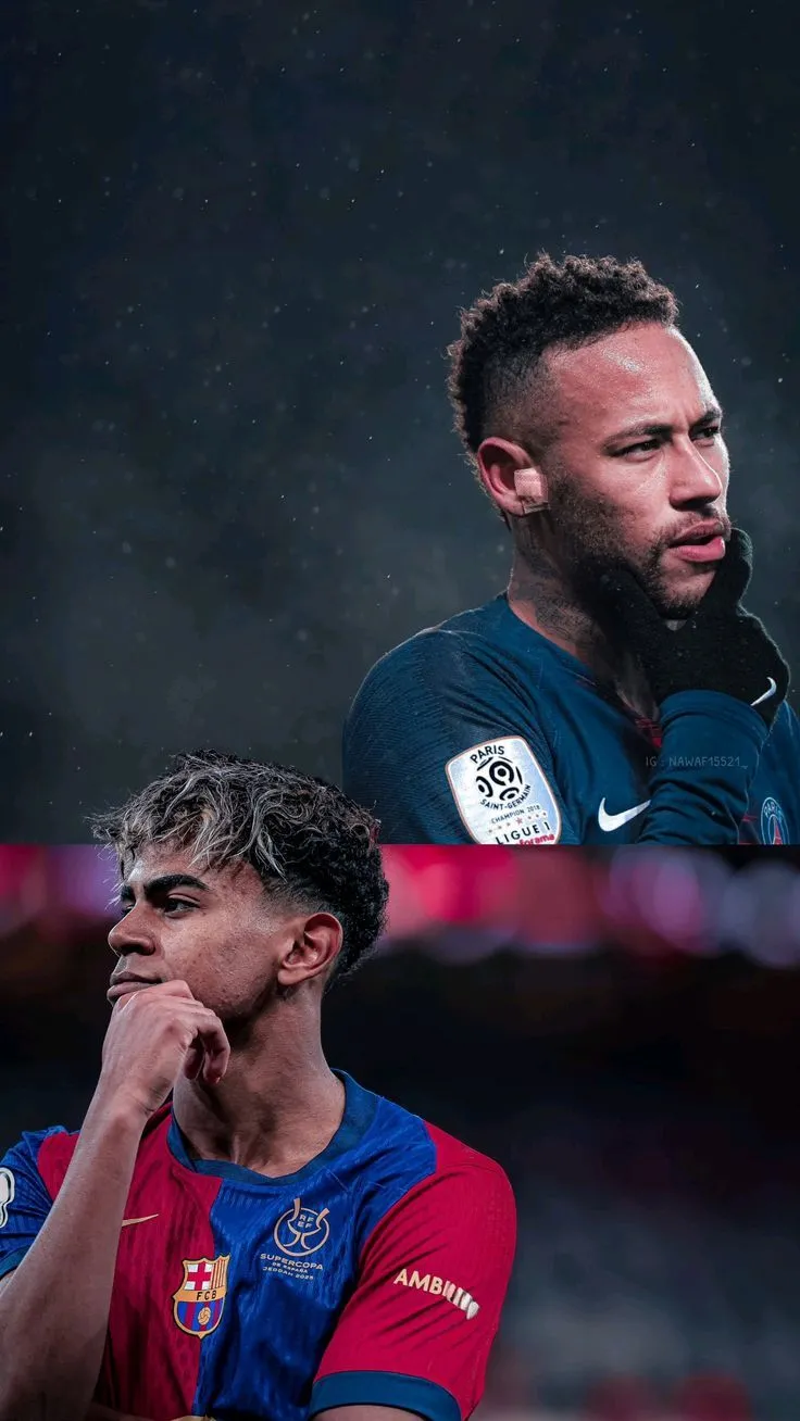 Neymar jr. and Lamine Yamal