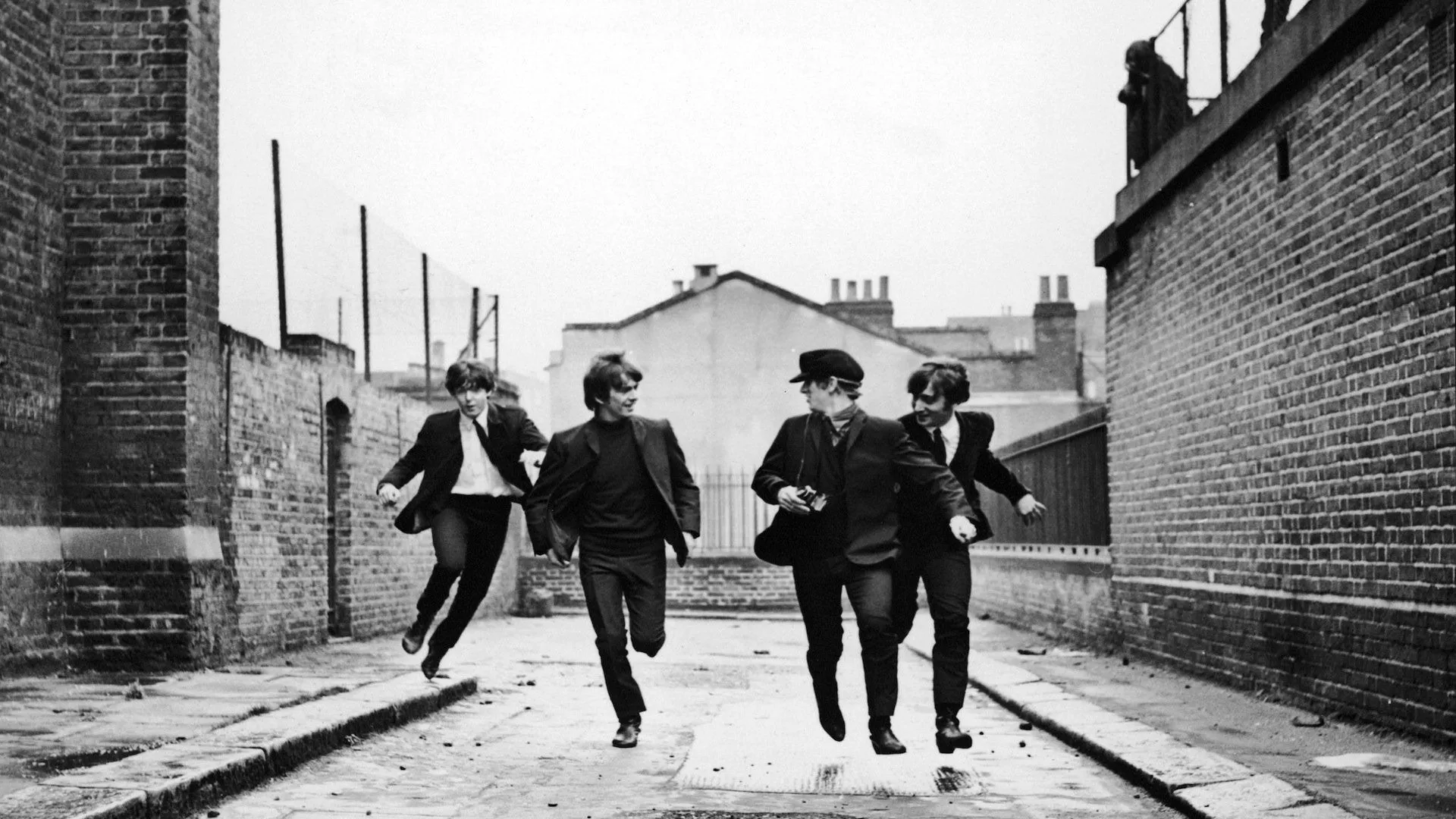 HD Wallpaper of The Beatles in Actionx1080