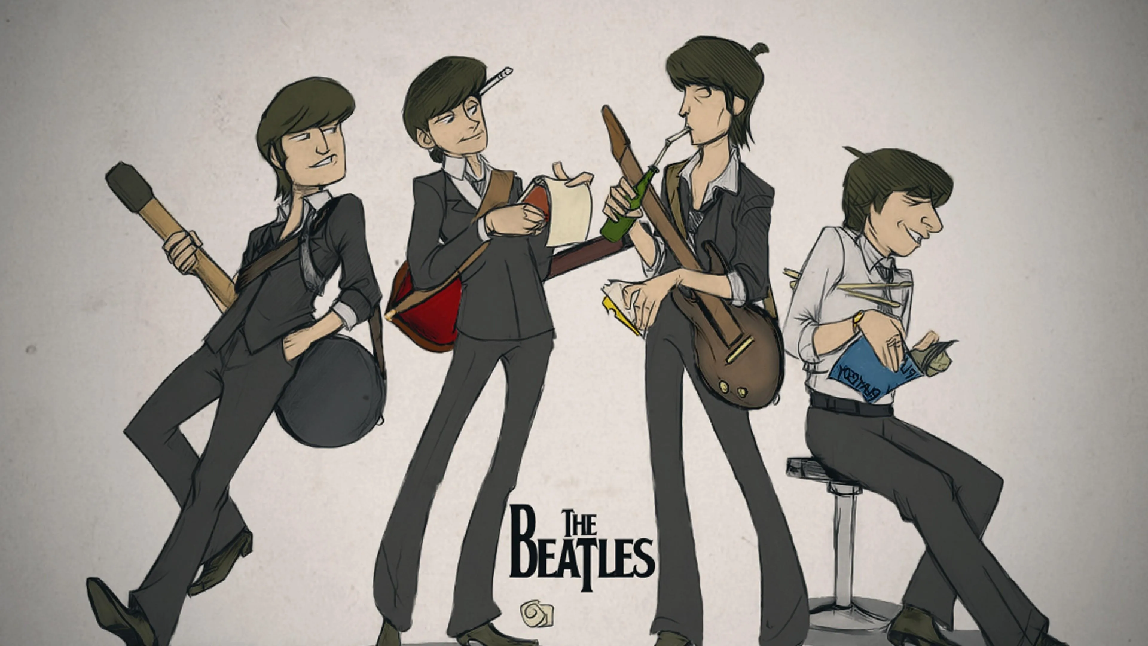 The Beatles 4K Wallpaper