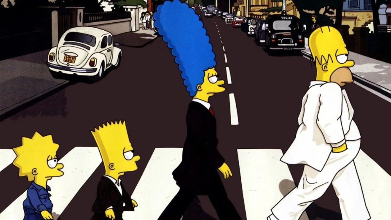 Simpsons Beatles Desktop wallpaper 600x382