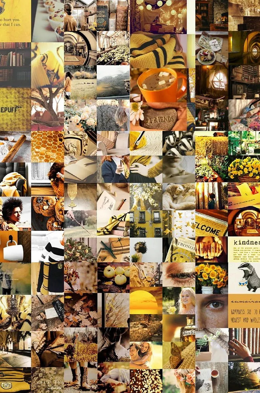 Hufflepuff Collage on Dog, harry potter collage HD phone wallpaper