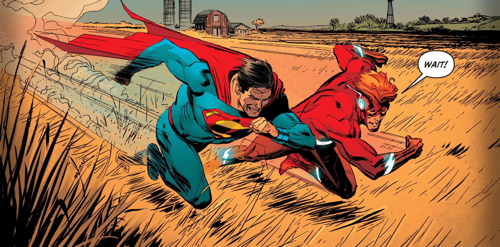 Flash & Superman HD Comic Wallpaper