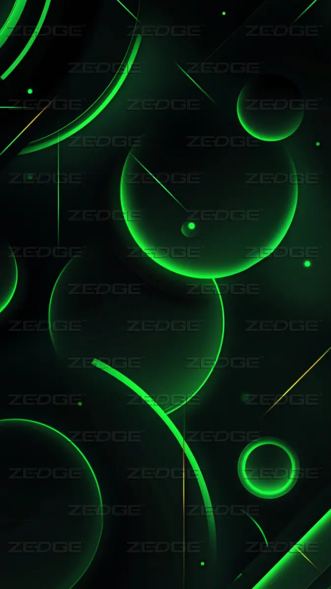 Neon Green Abstract Circles Wallpaper wallpaper
