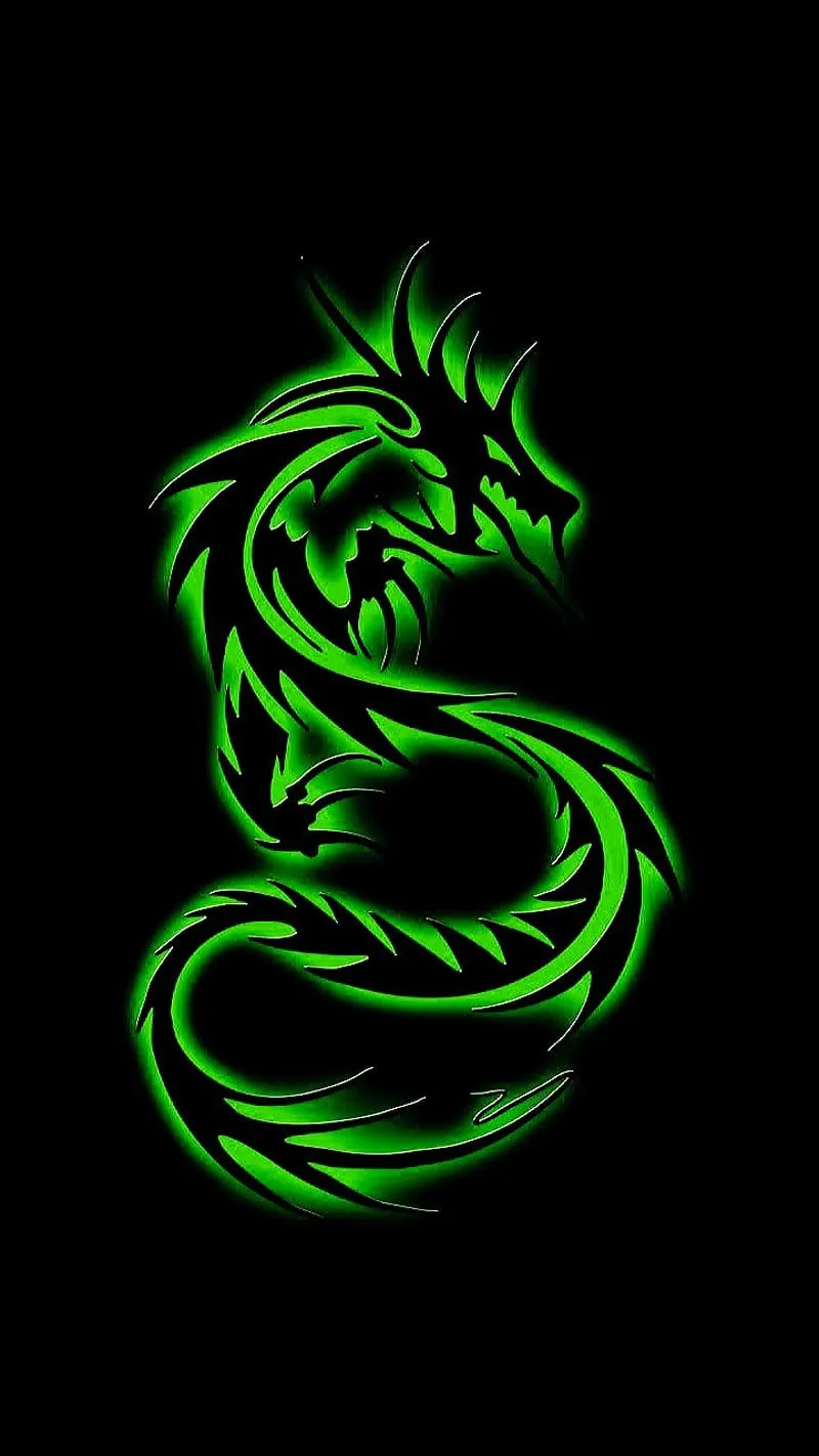 Lime Green Dragon, HD phone wallpaper