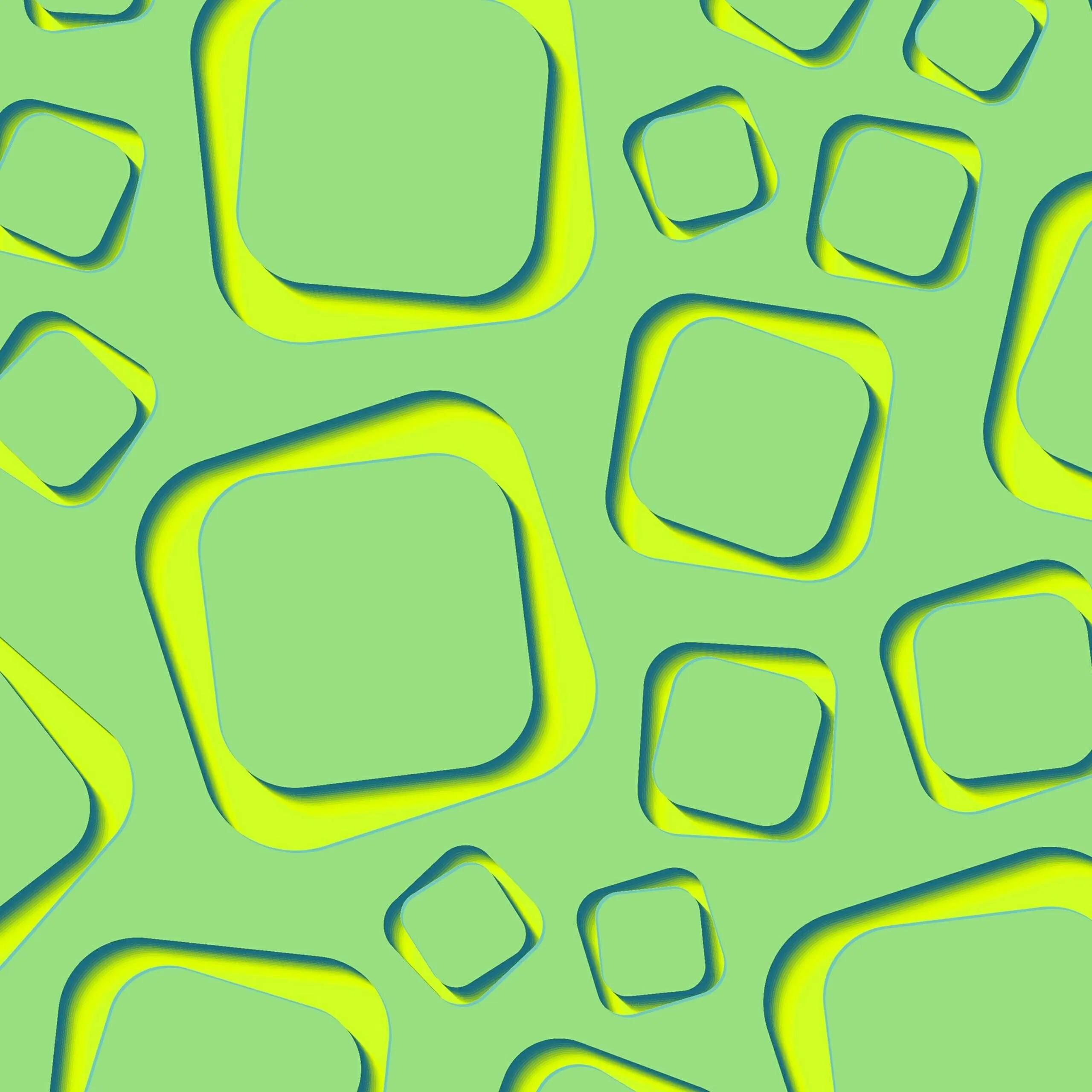 Yellow Lime Shape 3D Green Wallpaper, HD Abstract 4K Wallpaper, Image and Background