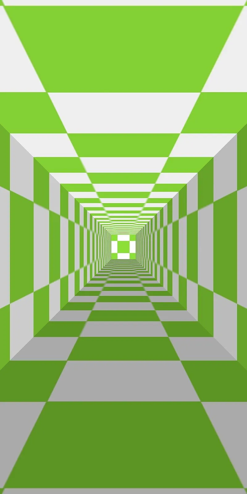 Square Tunnel 56, light green, lime, perspective, white, HD phone wallpaper