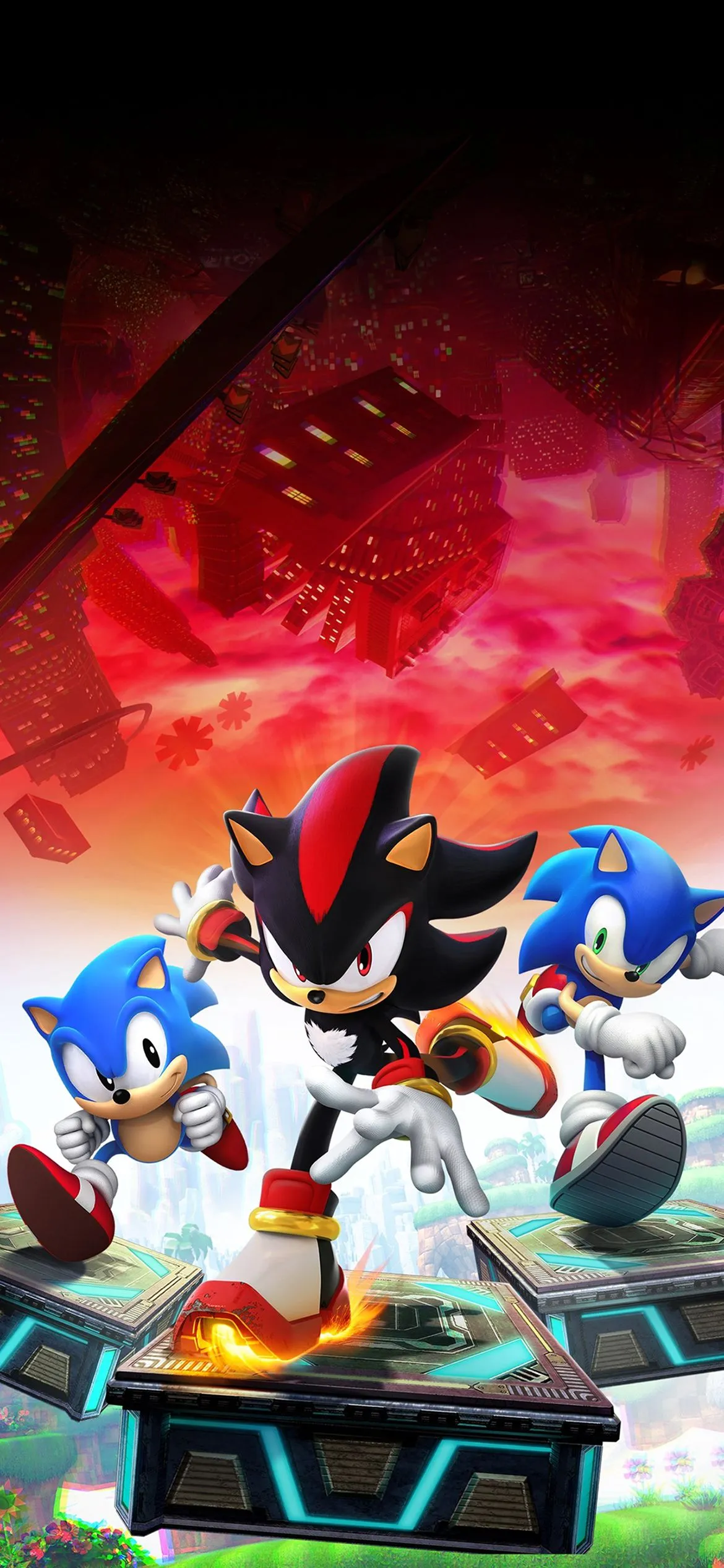 Sonic X Shadow Generations Artwork Wallpaper with Monocle
