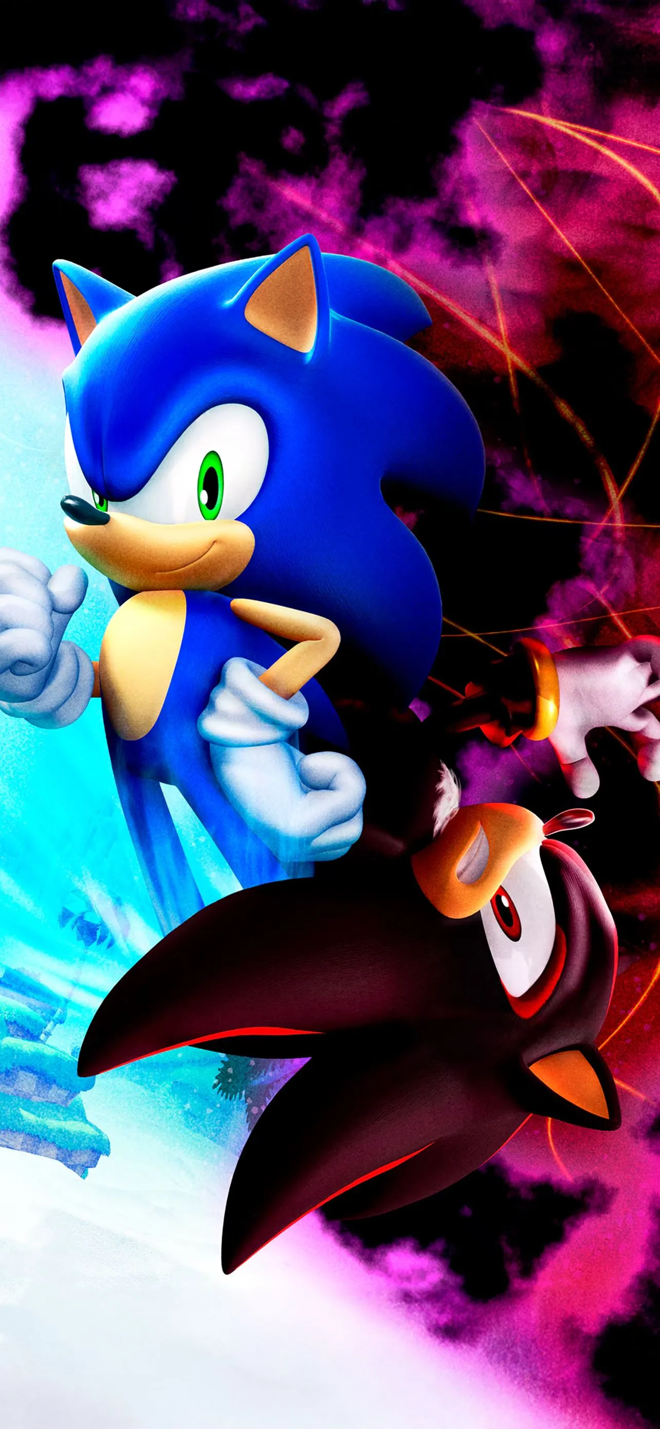 Sonic X Shadow Generations Artwork Version 2 Wallpaper with Monocle