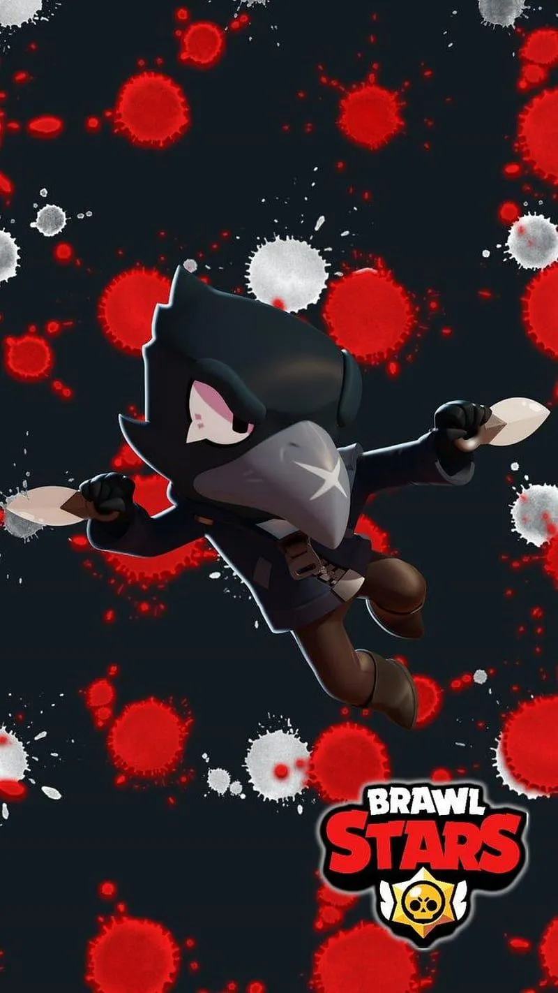 Crow Brawl Stars, brawlstars, brawlstarscrow, HD phone wallpaper