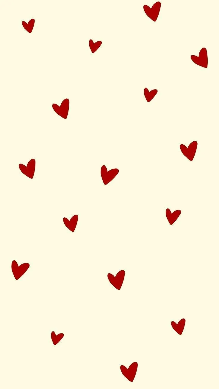 Red Hearts Aesthetic iPhone Wallpaper