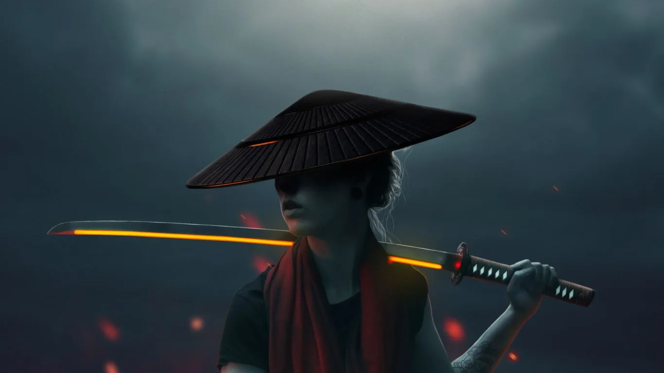Laptop Samurai Wallpaper Free 1366x768 High Quality Background