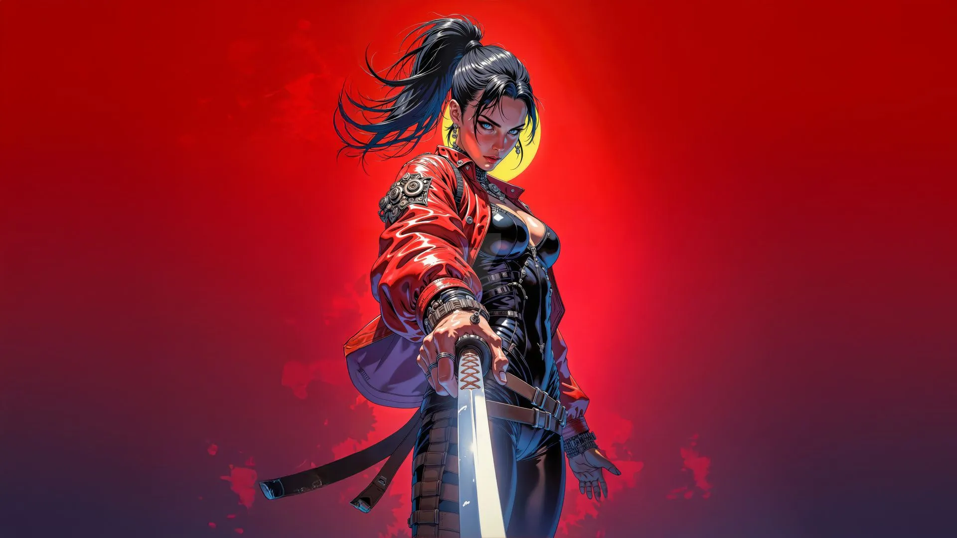 Ninja Queen Cyberpunk Samurai Girl Laptop Full HD 1080P , HD 4k Wallpaper, Image, Background, Photos and Picture