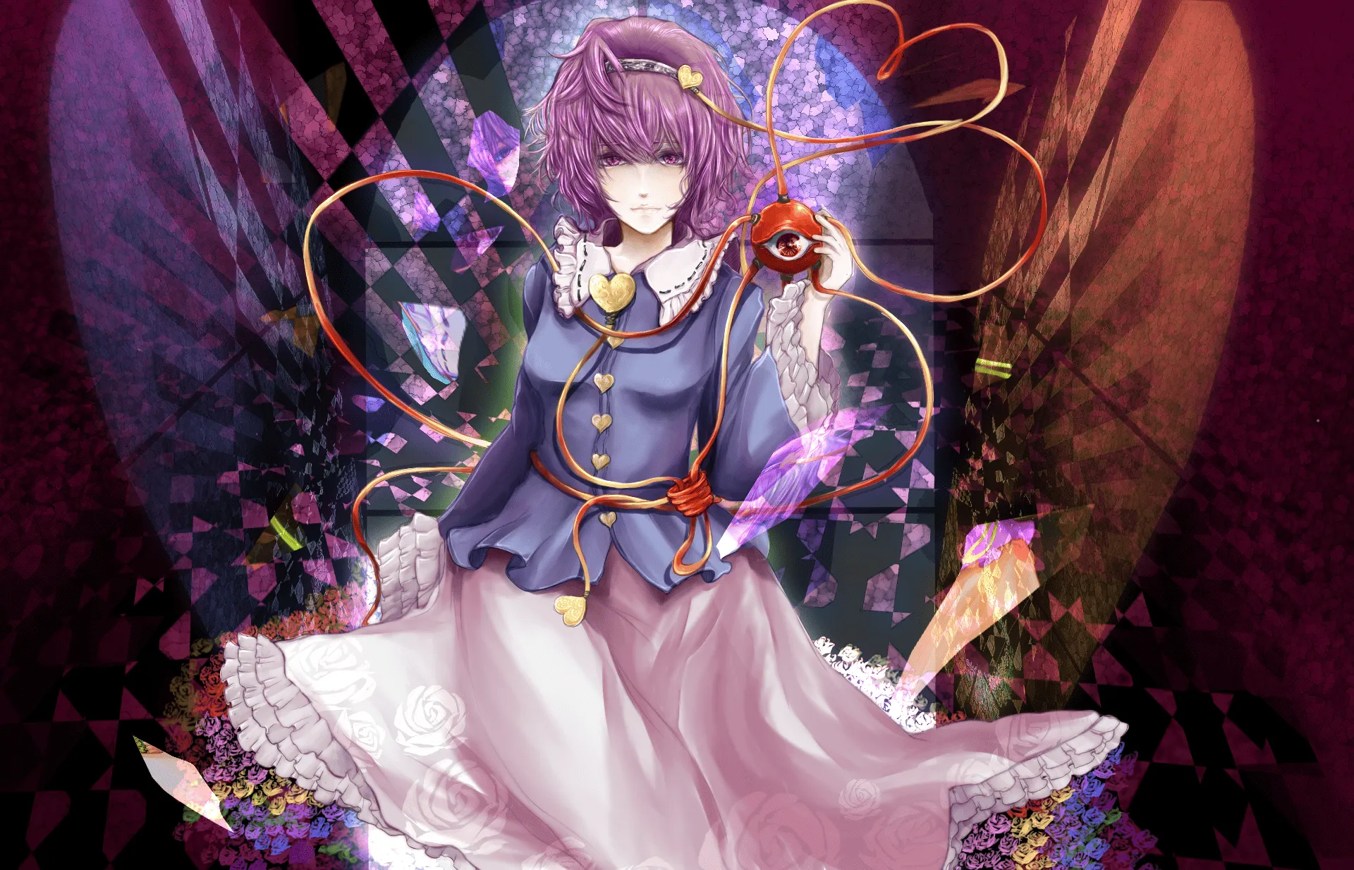 Download Satori Komeiji Anime Touhou HD Wallpaperx1234