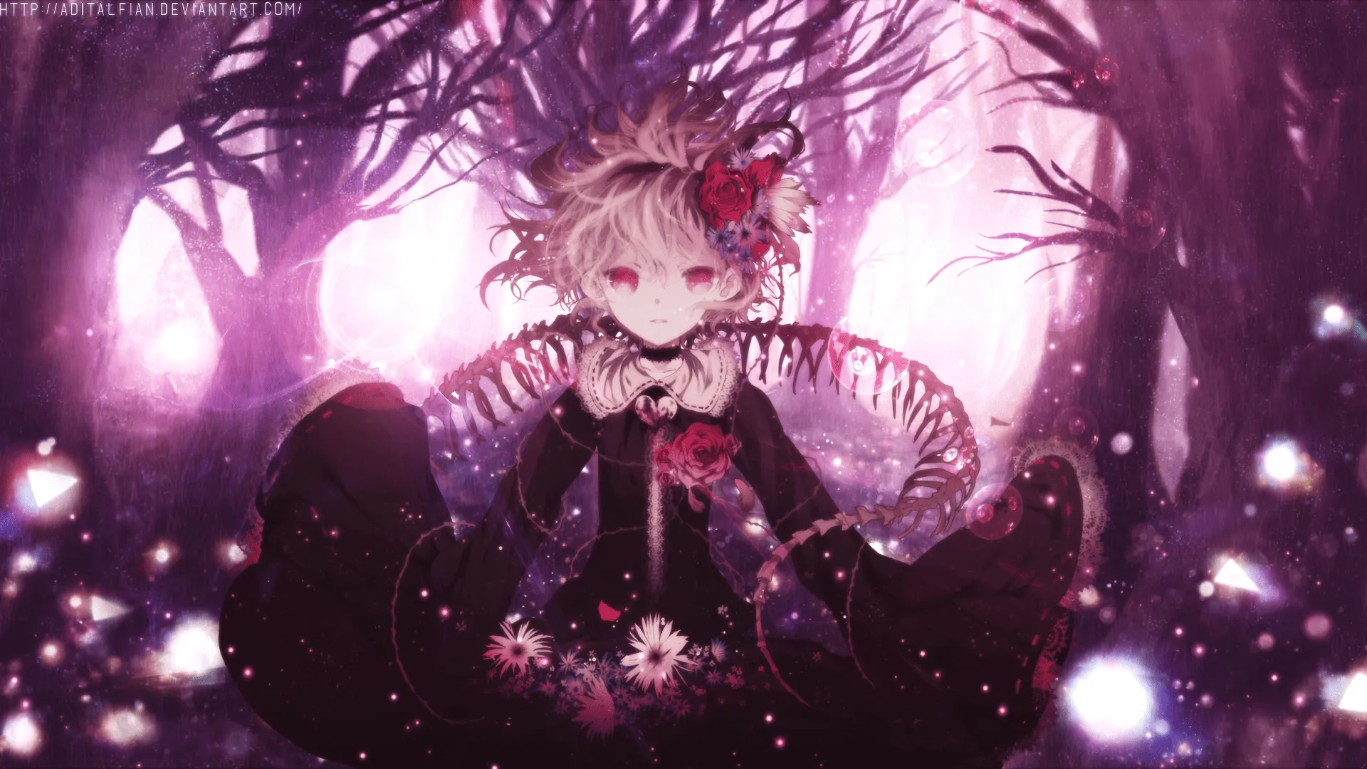 Satori Komeiji Enchanted: HD Touhou Anime Fantasy Wallpaper
