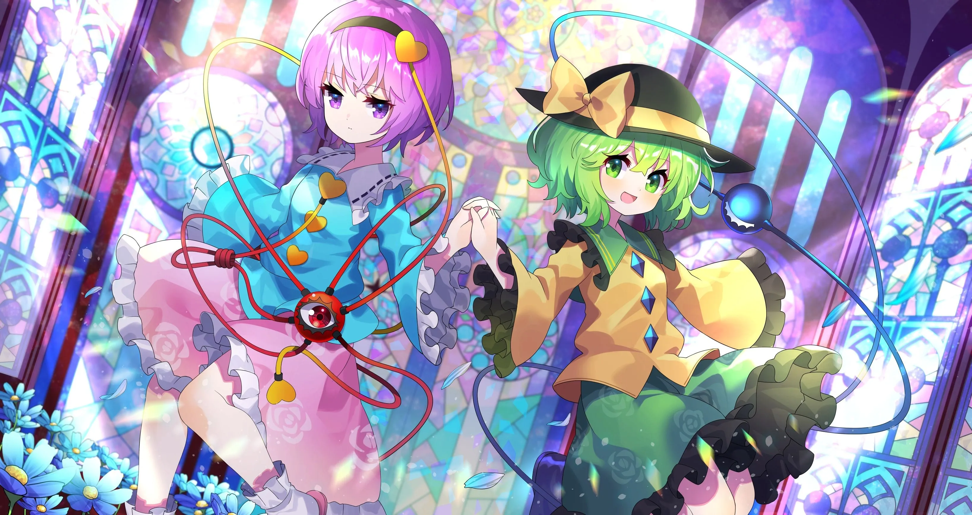 Koishi Komeiji and Satori Komeiji Touhou Wallpaper, HD Anime 4K Wallpaper, Image and Background