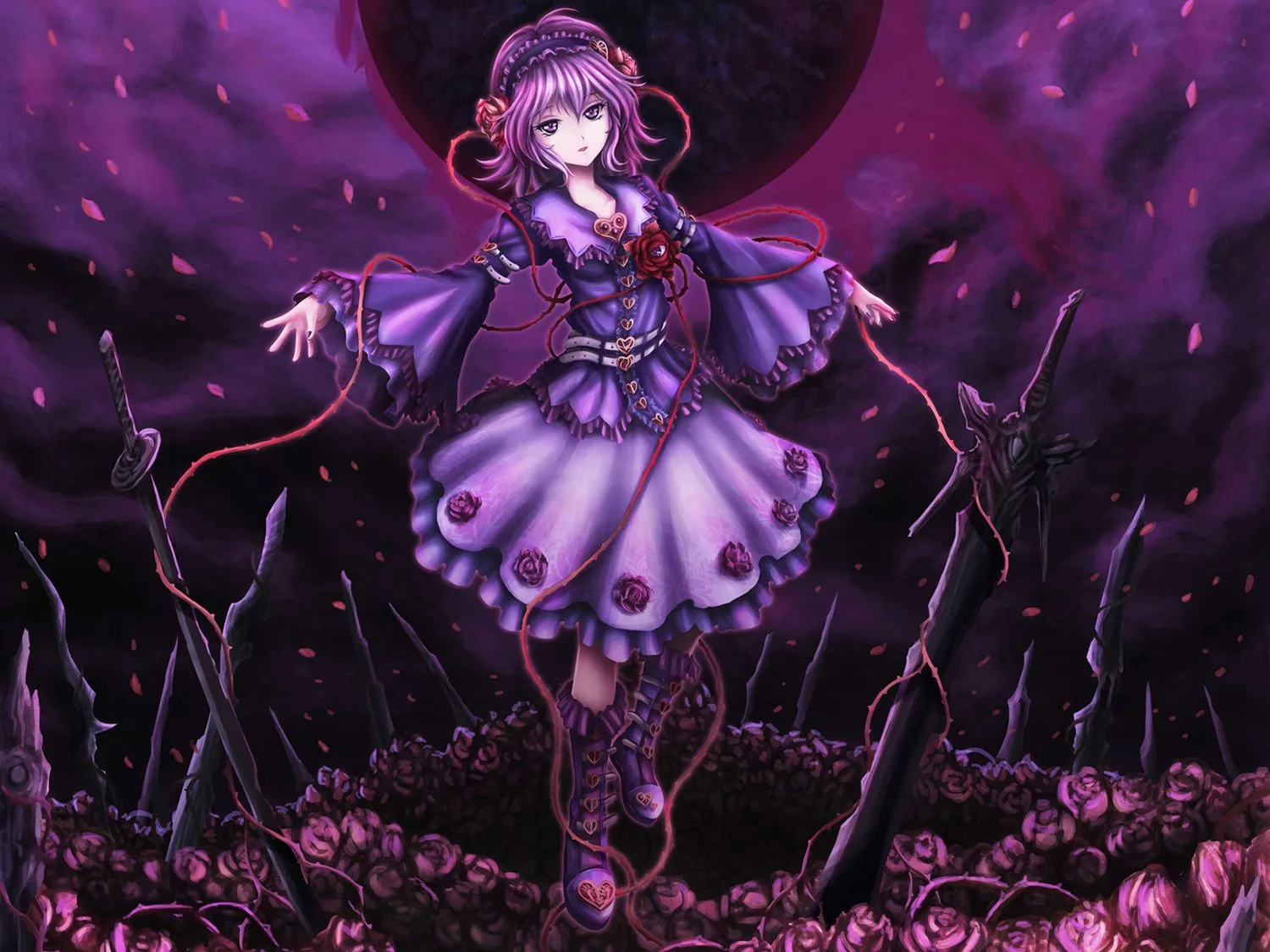 Phone wallpaper: Anime, Touhou, Satori Komeiji 974567