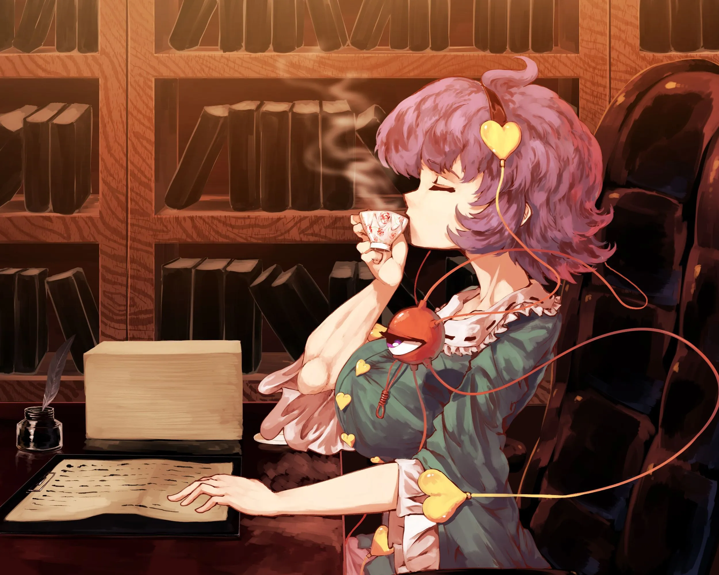 Phone wallpaper: Anime, Touhou, Satori Komeiji 1025920