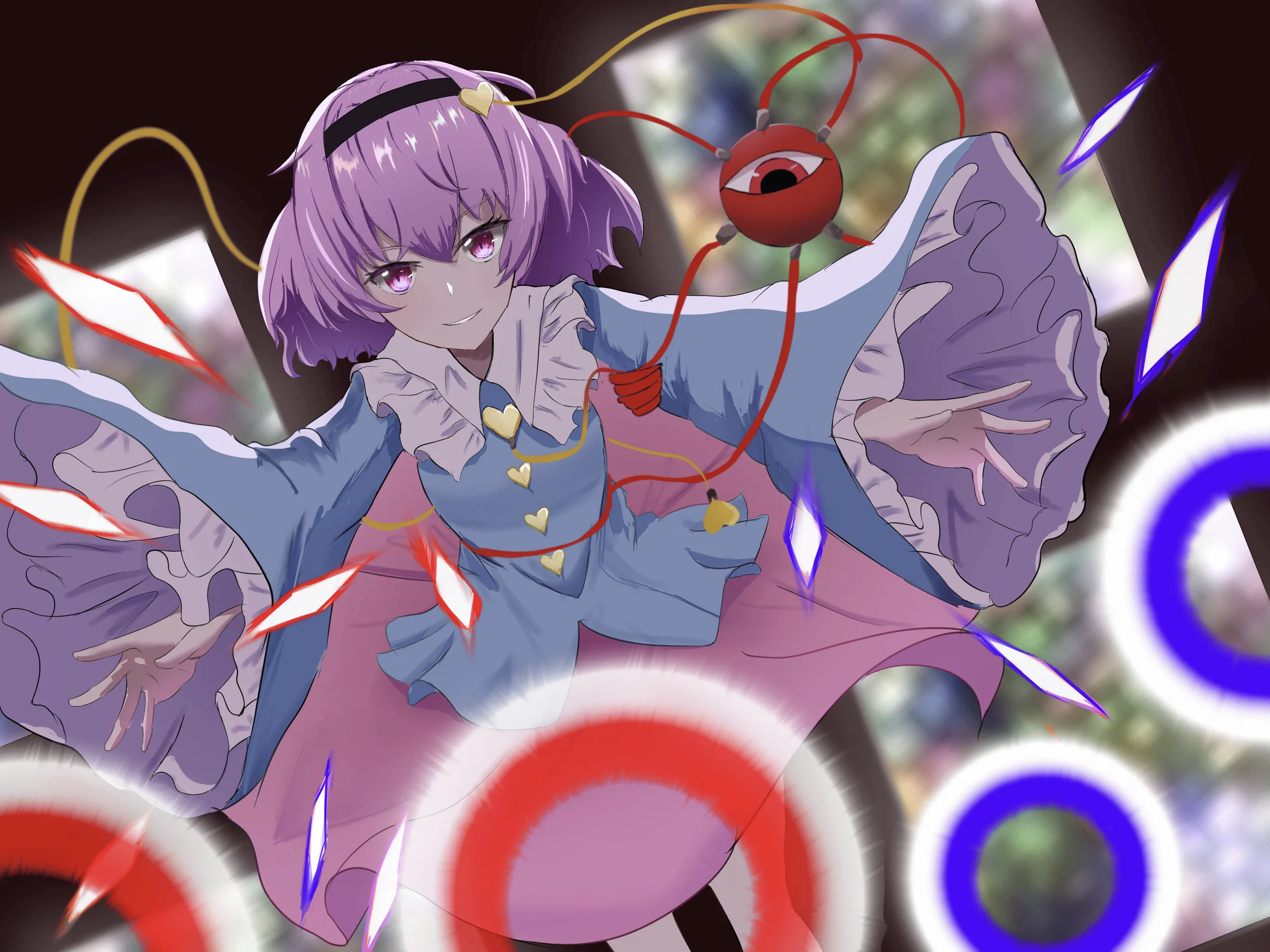 Satori Komeiji From Touhou HD Wallpaper