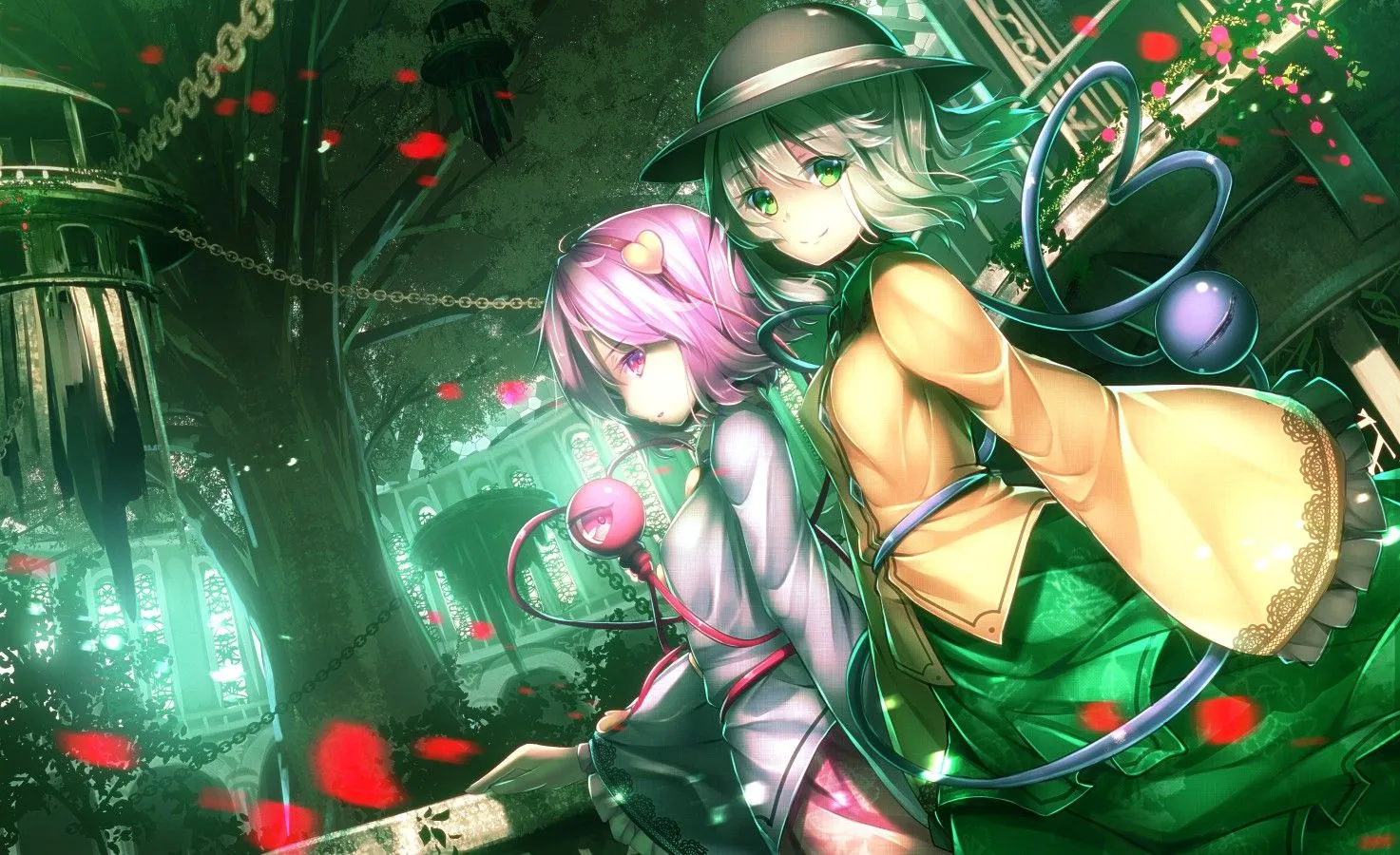 anime, Anime Girls, Touhou, Komeiji Satori, Komeiji Koishi Wallpaper HD / Desktop and Mobile Background