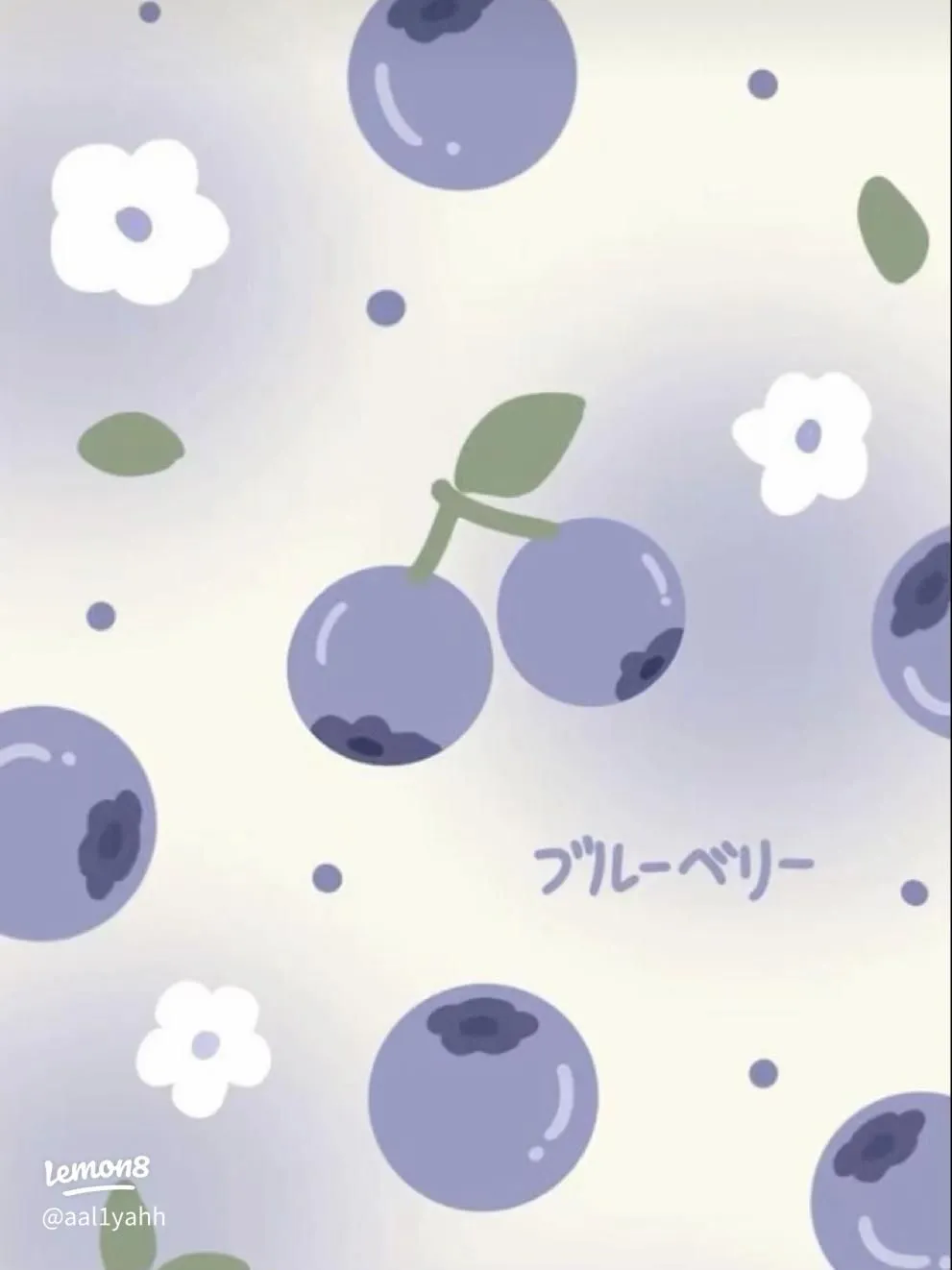 My Fave Cute Wallpaper: Aesthetic Blueberry & Strawberry!
