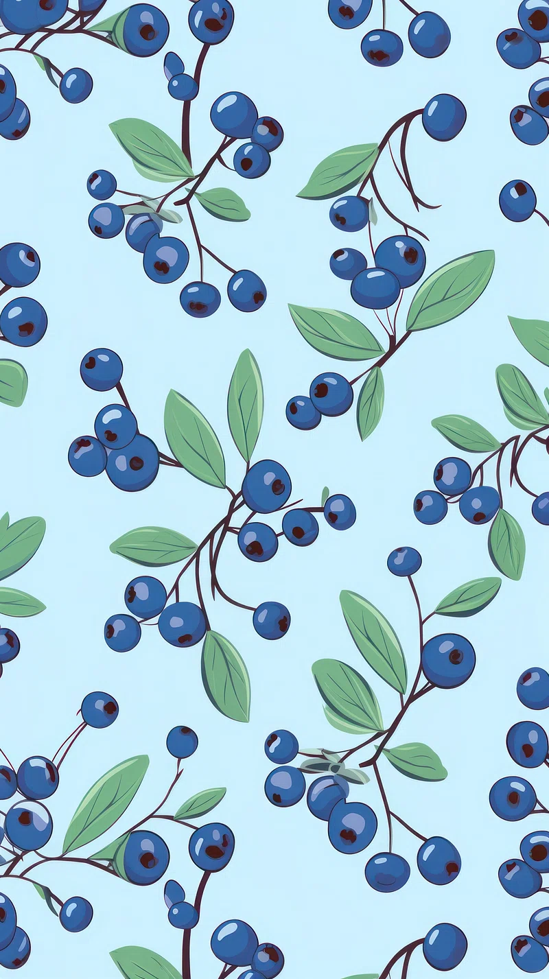 Cute Blueberry Background Wallpaper Image Wallpaper