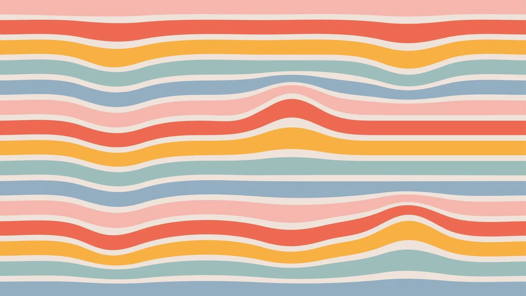 Groovy Hippie Distorted Stripe Background. Retro Wave Uneven Stripes, Warped Streaks, Wavy Lines. Twisted Trendy psychedelic retro backdrop. Rectangular texture. Y2k aesthetic design
