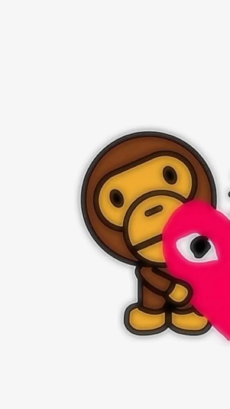 Left half of wallpaper monkey and hello kitty :)