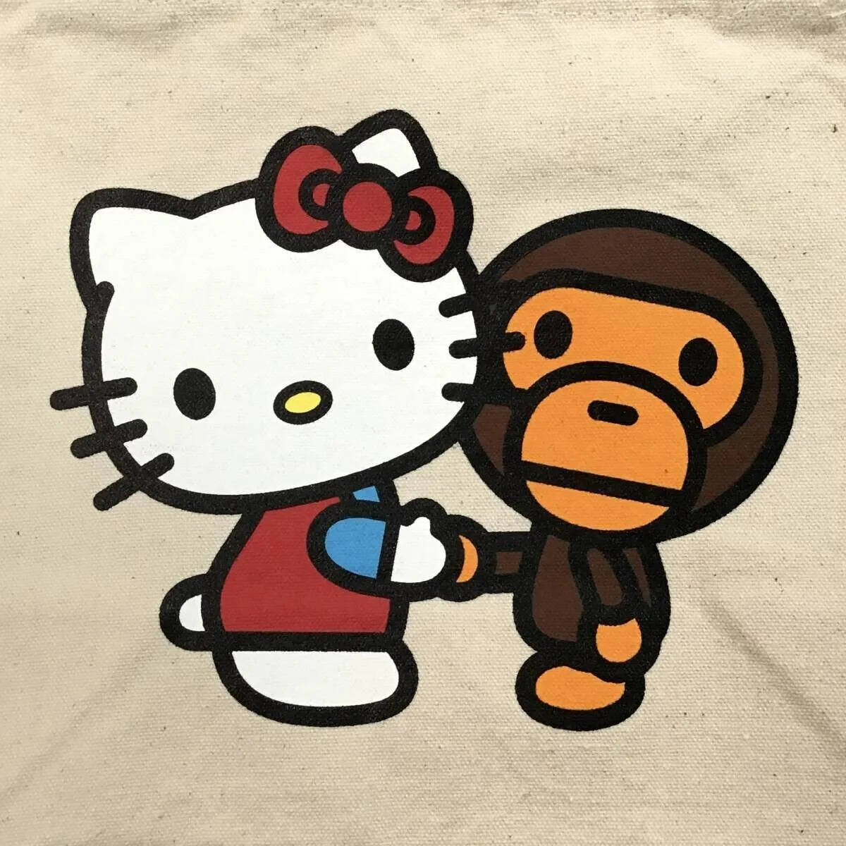 BAPE × Sanrio Hello Kitty Milo tote bag a bathing ape NIGO White